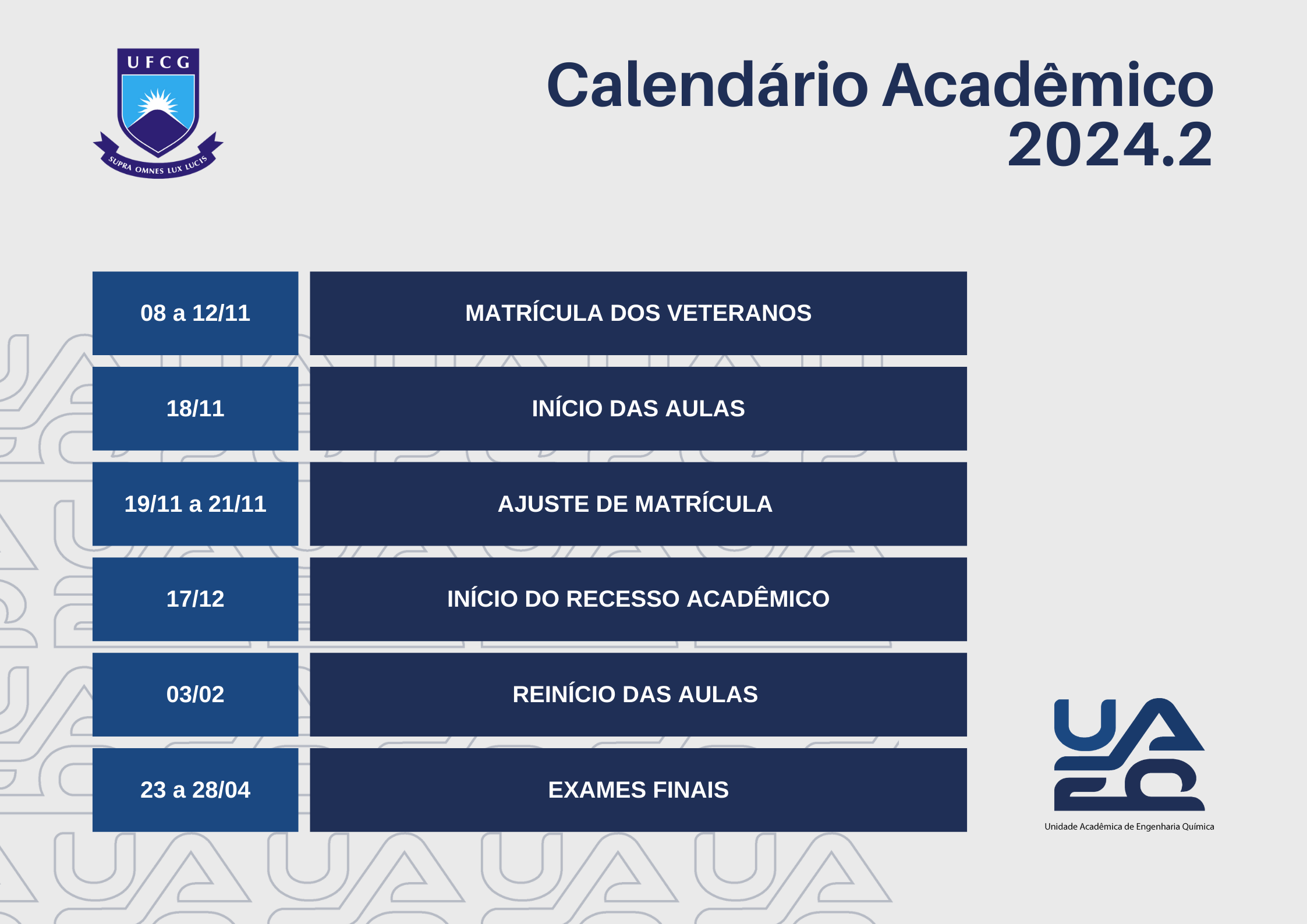 Calendário Acadêmico 2024.2